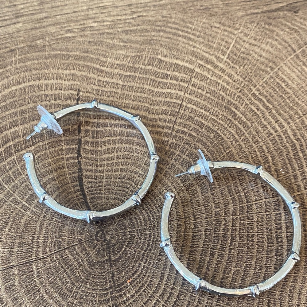 NWOT Silver Fashion Hoop Earrings
